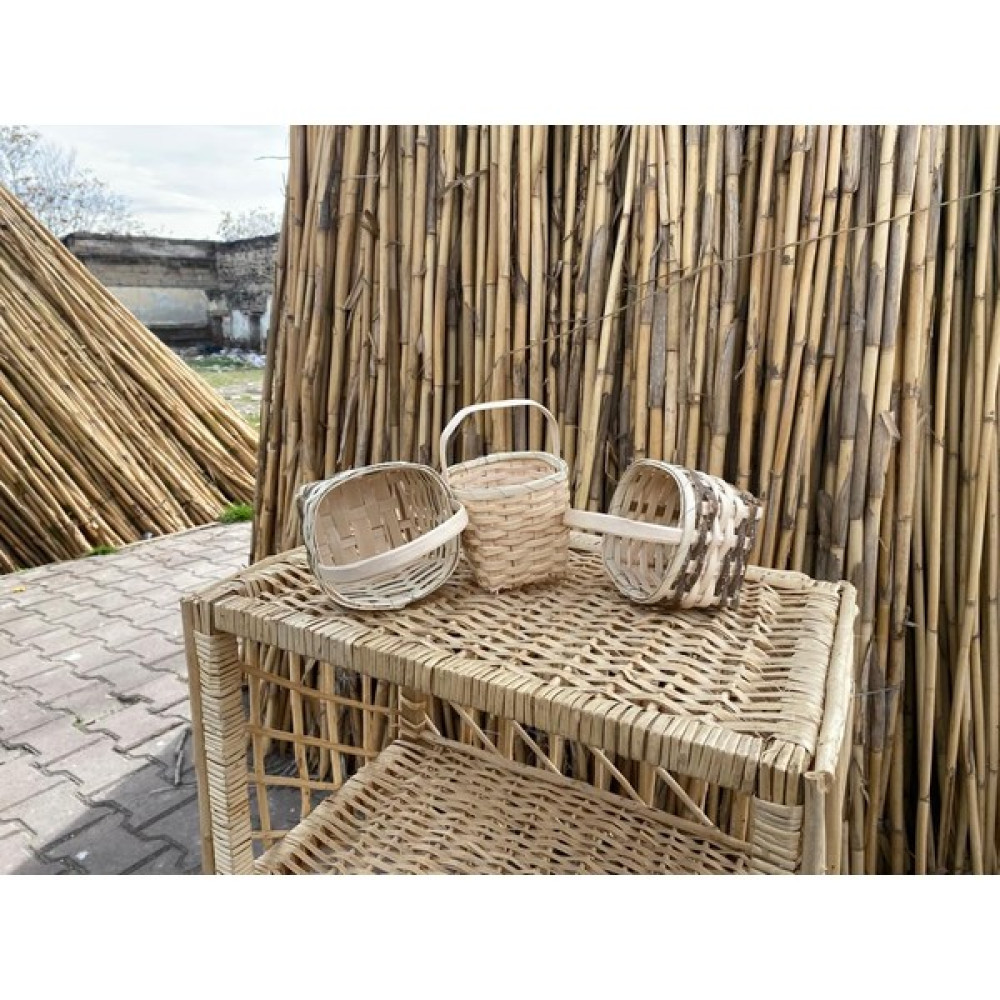 Evren Shop Fındık Bambu Örme Çok Amaçlı Küçük Boy Otantik Sepet Sepet Fiyatı