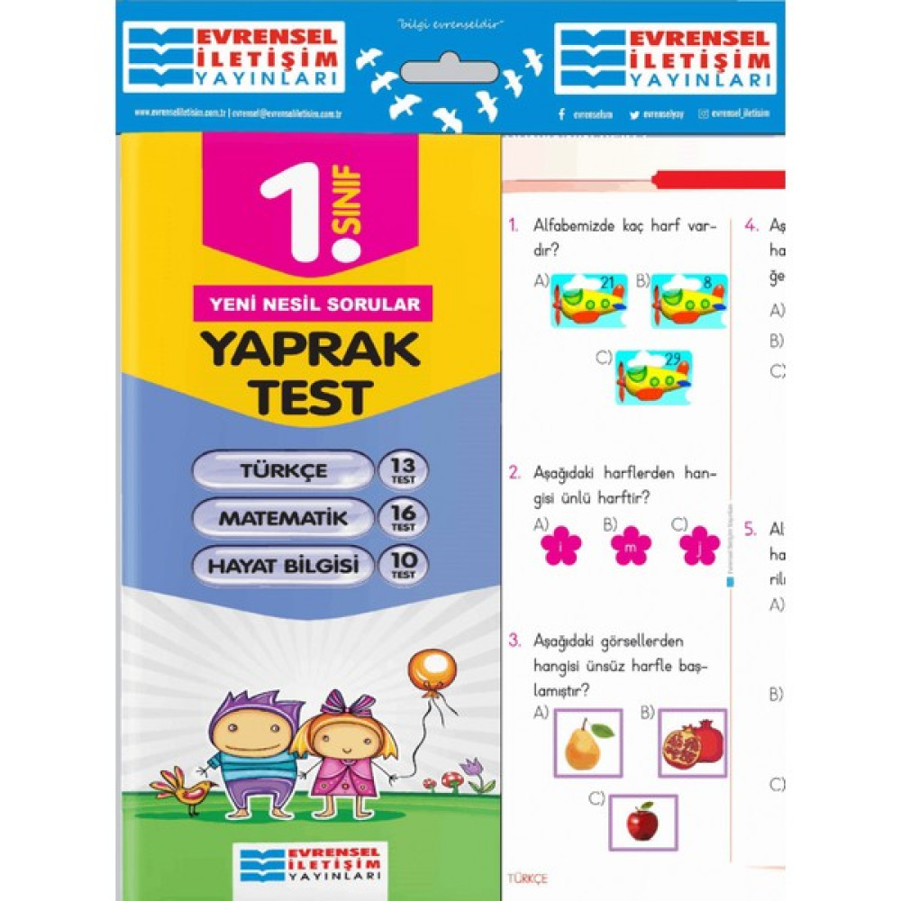 Evrensel İletişim 1. Sınıf Tüm Dersler Yaprak Test Kaynak Kitapları Fiyatı
