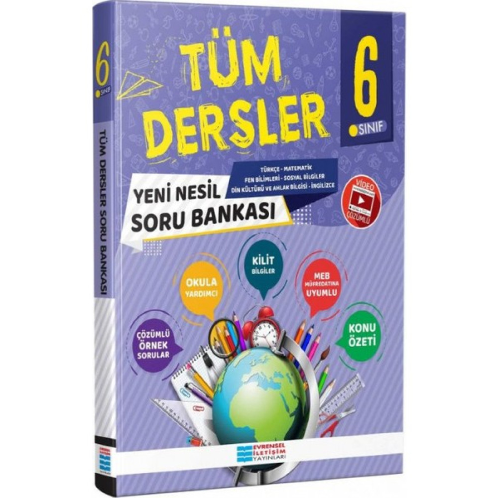 Evrensel İletişim Yayınları 6.Sınıf Tüm Dersler Soru Bankası Yeni Temel Yeterlilik Testi (TYT) Fiyatı