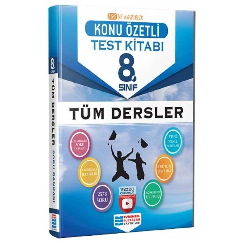 Evrensel İletişim Yayınları 8.Sınıf Tüm Dersler Konu Özetli Video Çözümlü Test Kitabı Tüm Dersler Fiyatı