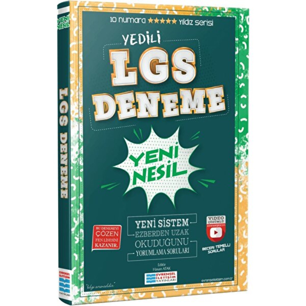 Evrensel Yayınları Lgs 7'Li Video Çözümlü Deneme Sınavı Ders Sınav Kitapları Fiyatı