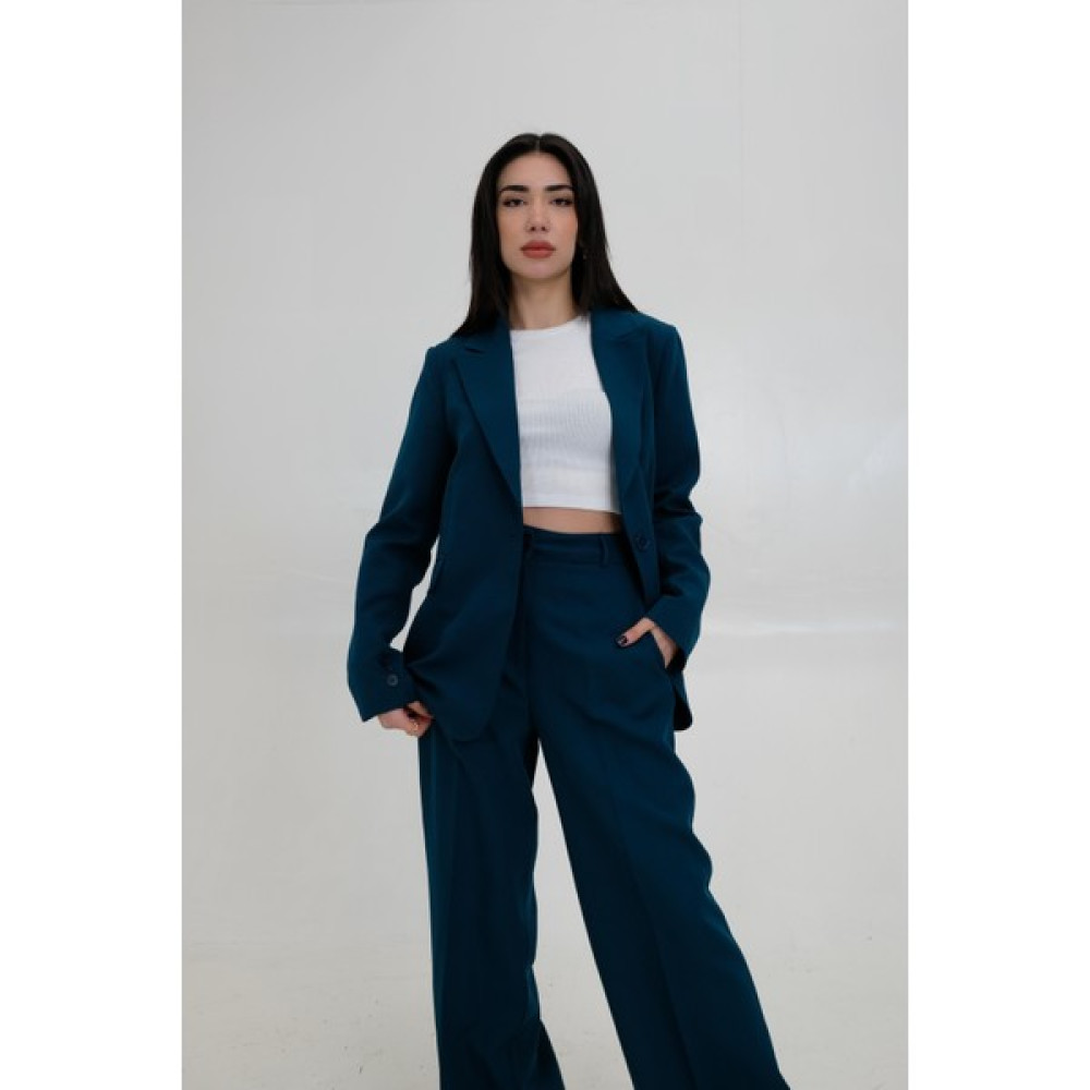 Evril Astarlı Kuşaklı Blazer Set Ikili Takım Lacivert Kadın Giyim Fiyatı