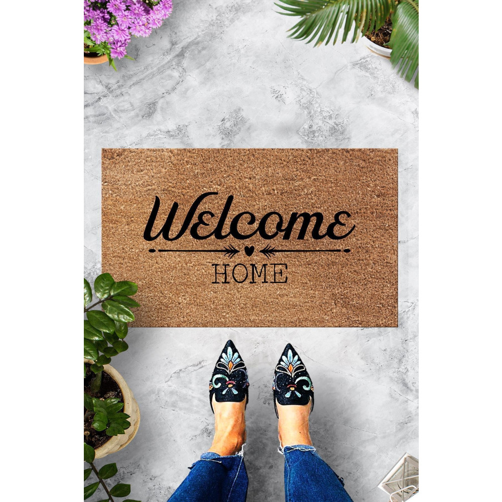 Evsebu Pienso Home Welcome Home Bej Dekoratif Kapı Önü Paspası Paspas Fiyatı
