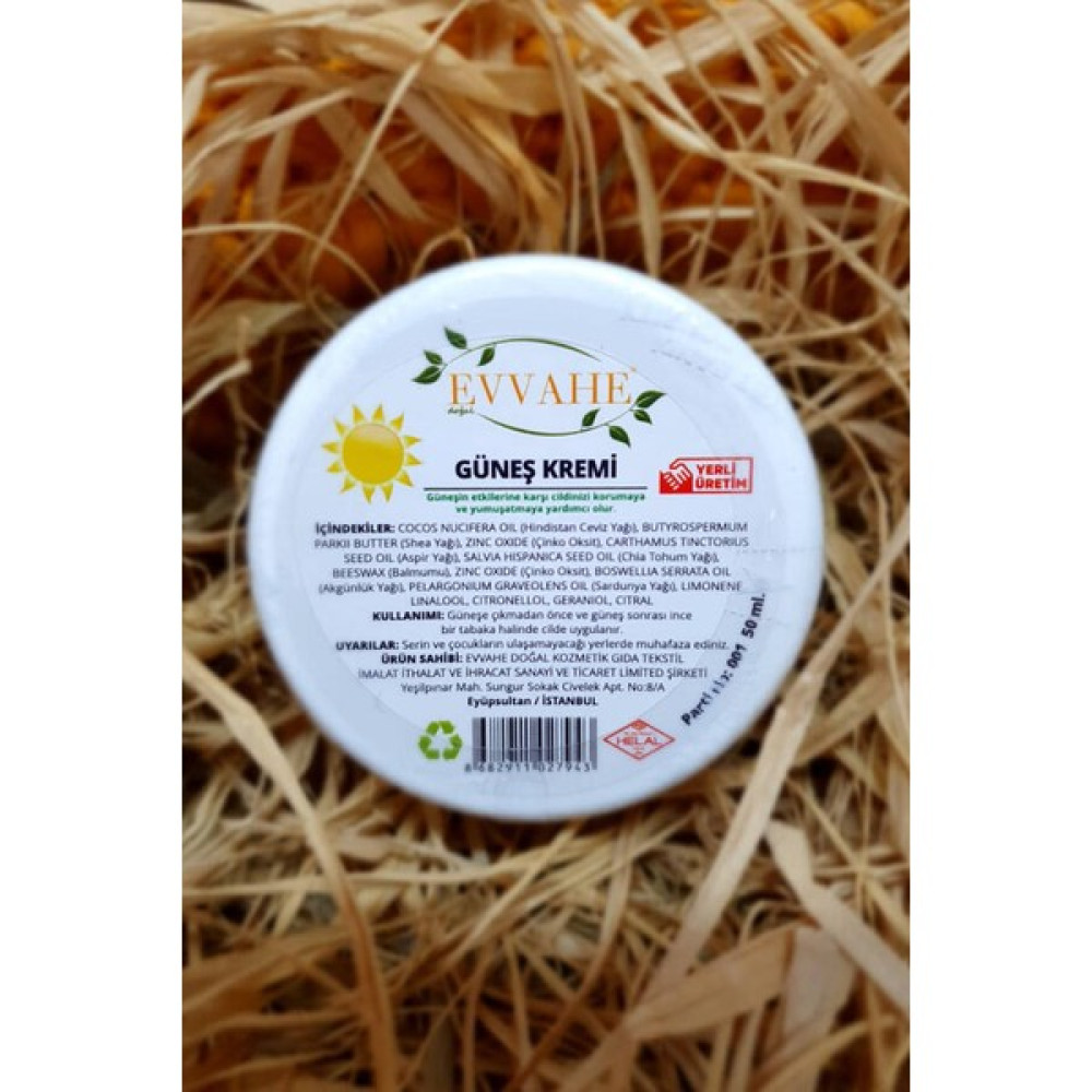 Evvahe Doğal Güneş Kremi 50ml Güneş Kremleri ve Losyonları Fiyatı