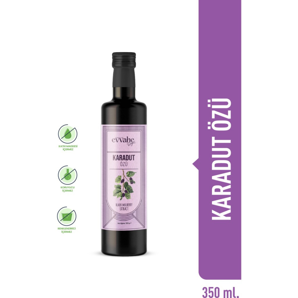 Evvahe Doğal Karadut Özü 350ml Katkısız Özel Üretim Lezzetli Doğal Tatlandırıcı Tahin Pekmez ve Helva Fiyatı