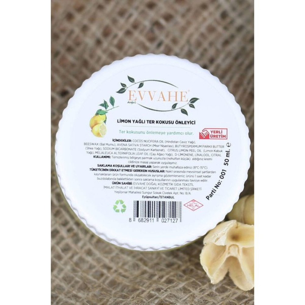 Evvahe Doğal Limon Yağlı Ter Kokusu Önleyici Deodorantlar Fiyatı