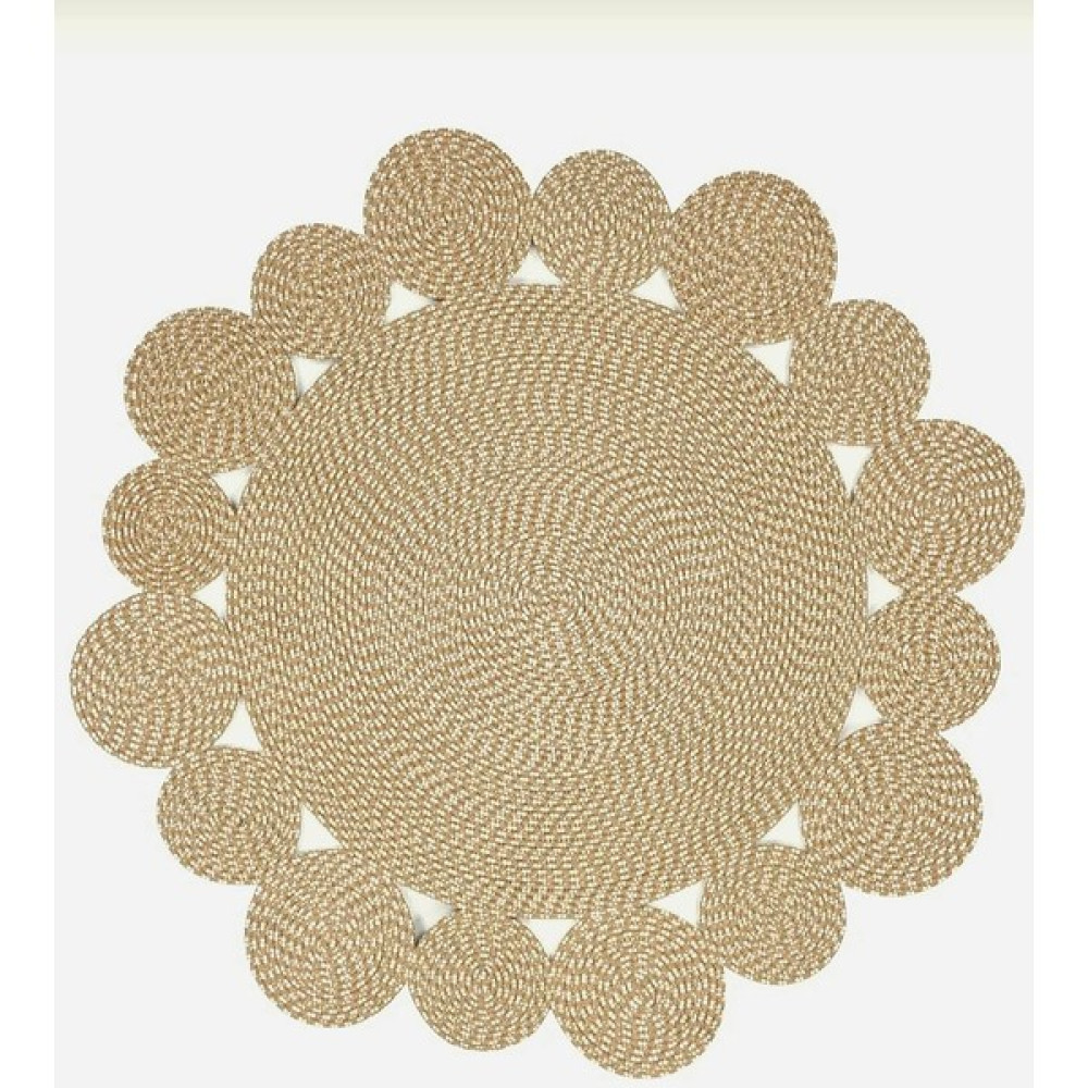 Evvemall Home & Living Jüt Hasır Halat İplik Dekoratif Salon Halısı,koridor ve Mutfak Halısı Bej Jüt Kilim Jüt Halı - 80 x 80 cm Kilim Fiyatı