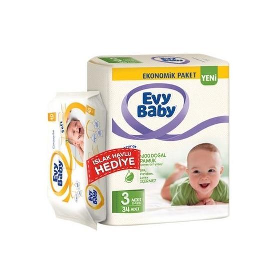 Evy Baby No:3 Mini 34 Adet Bebek Bezi