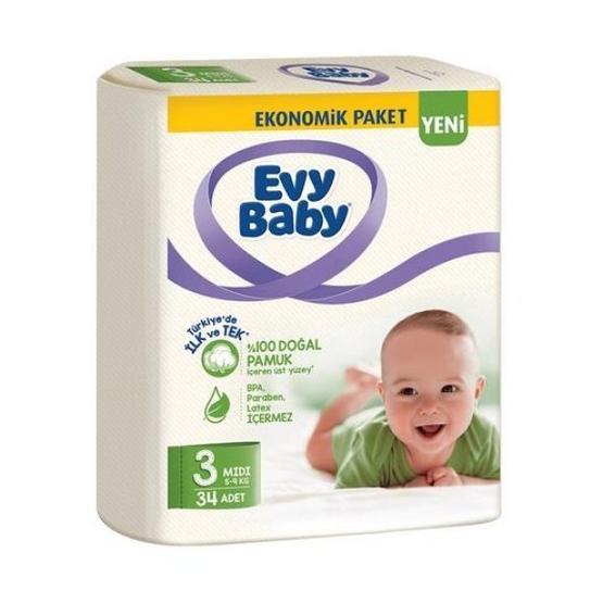 Evy Baby No:3 Mini 34 Adet Bebek Bezi