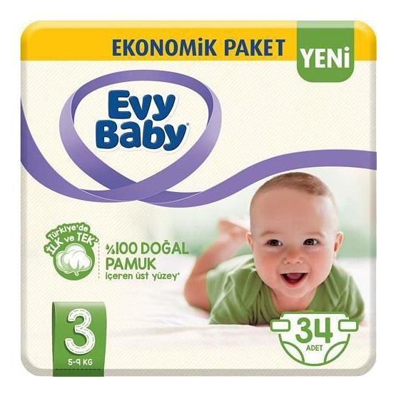 Evy Baby No:3 Mini 34 Adet Bebek Bezi