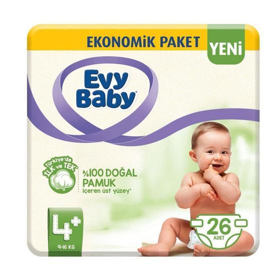 Evy Baby No:4+ Maxi Plus 26 Adet Bebek Bezi Bebek Bezi Fiyatı