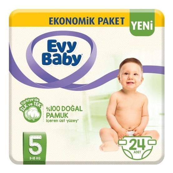 Evy Baby No:5 Junior 11-18 kg 24 Adet Bebek Bezi
