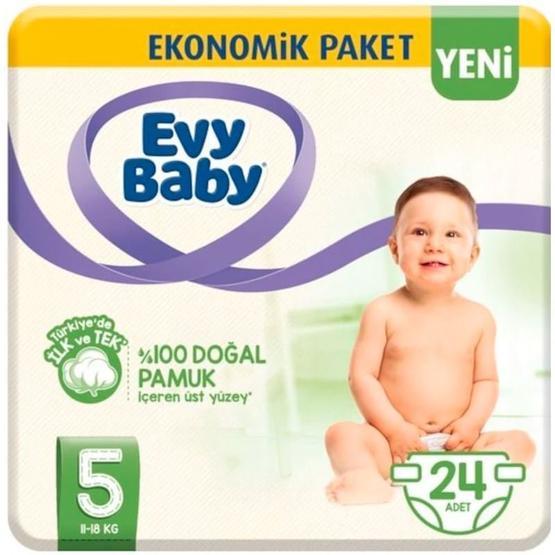Evy Baby No:5 Junior 11-18 kg 24 Adet Bebek Bezi