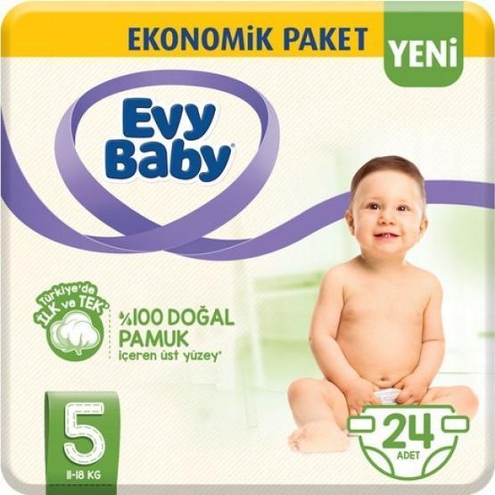 Evy Baby No:5 Junior 11-18 kg 24 Adet Bebek Bezi
