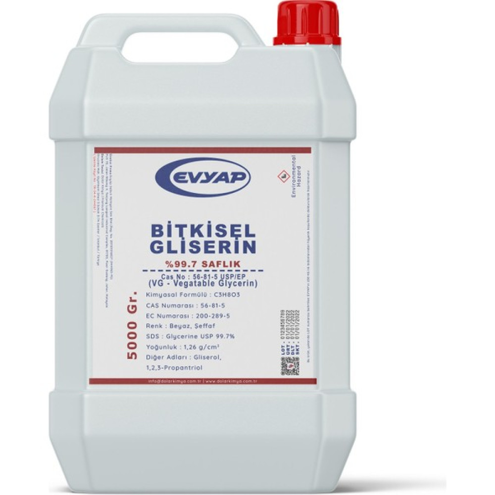 Evyap Bitkisel Gliserin %99.7 Saflık Gıda Tipi Yenilebilir 5 kg - 5 lt Bitkisel Yağlar Fiyatı