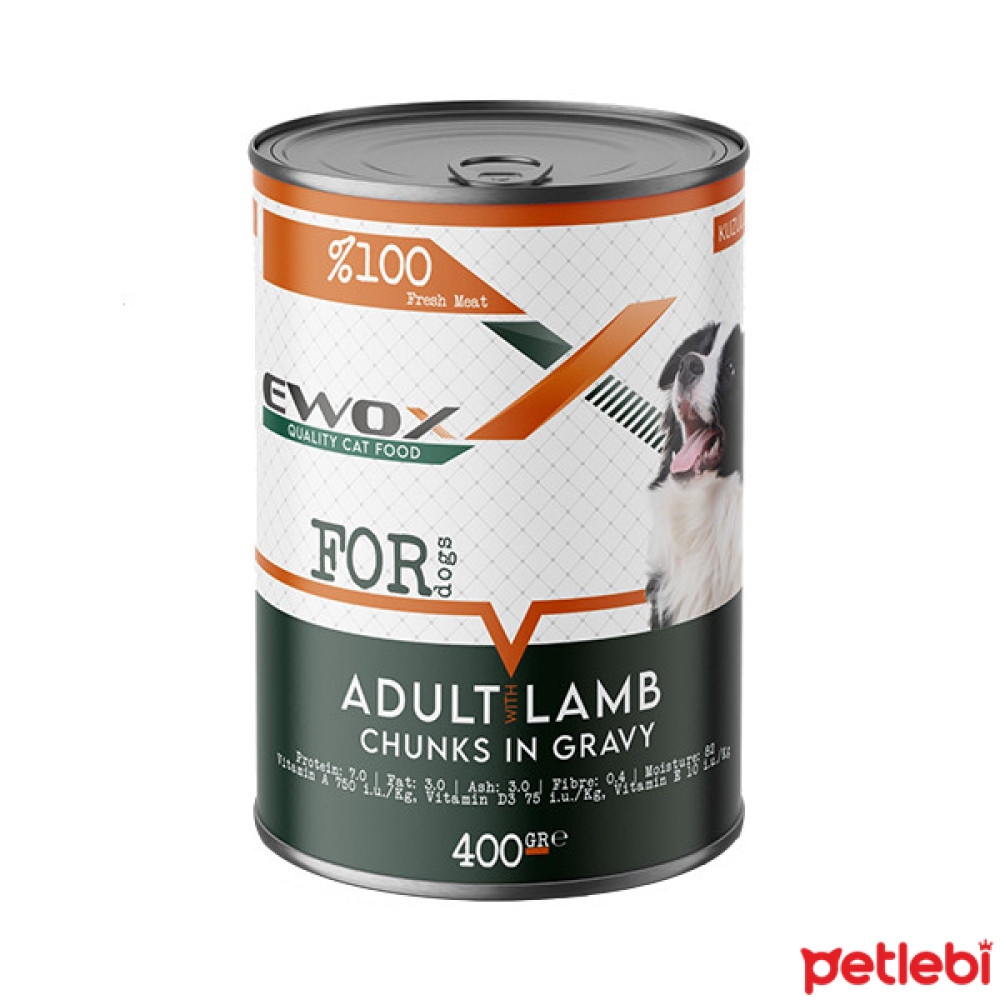 Ewox Kuzulu Parça Etli Köpek Konservesi 400gr Evcil Hayvan Ürünleri Fiyatı