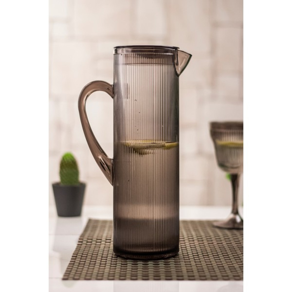 EW's Kitchenware Akrilik Barok Füme Sürahi 1.5 Lt - 1,5 L - Siyah Sürahi Fiyatı