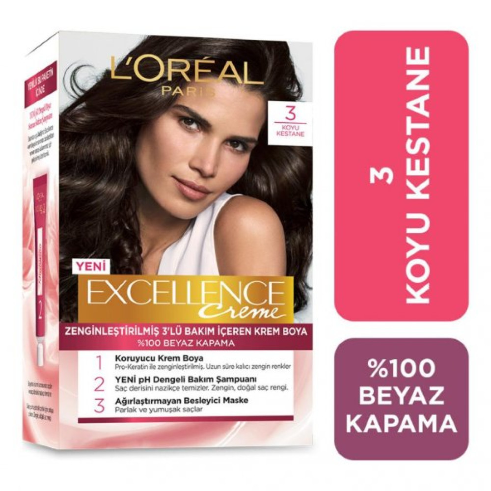 Excellence Creme 3.Koyu Kestane Saç Bakım Maskeleri & Serumlar & Spreyler Fiyatı