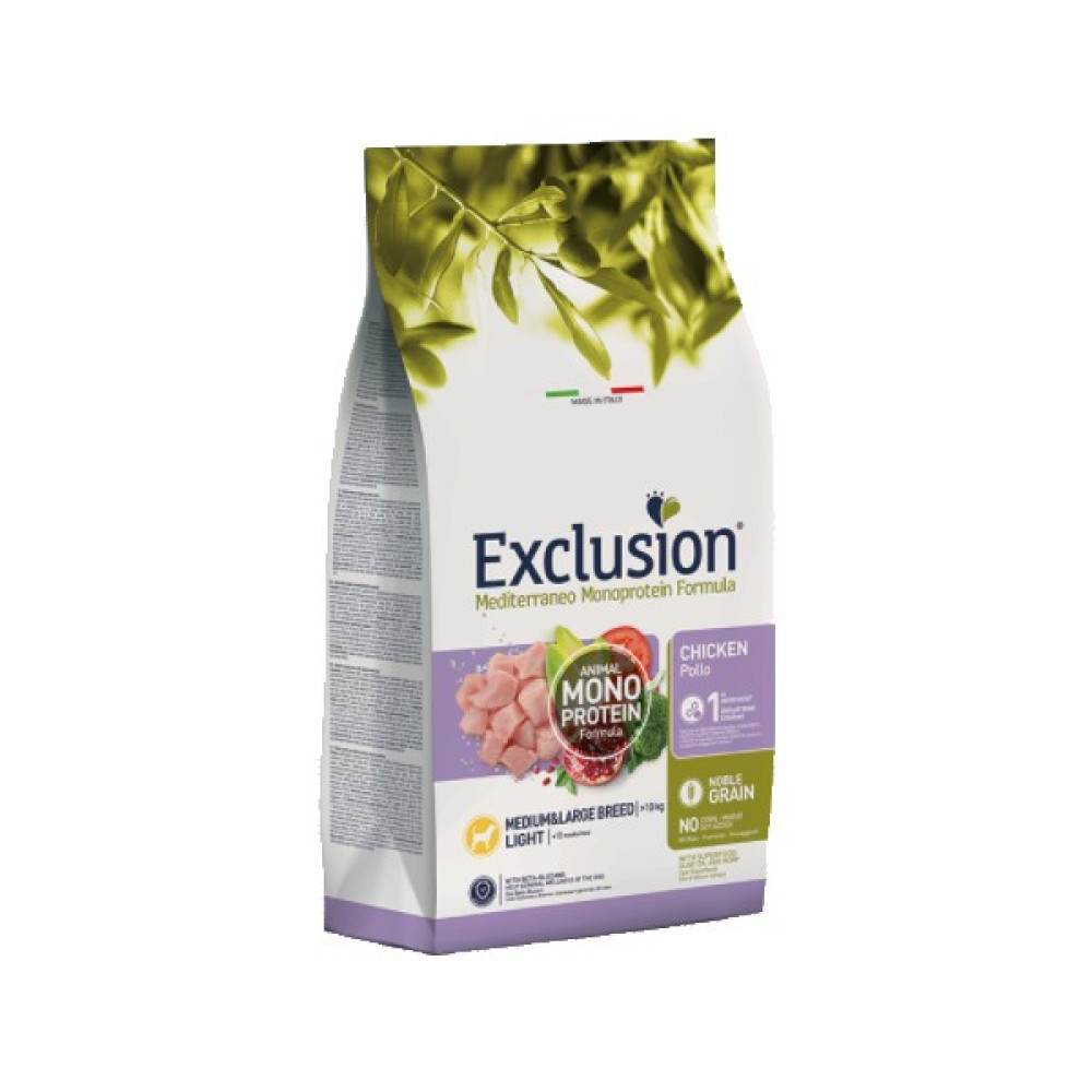 Exclusion Mediterraneo Monoprotein Düşük Tahıllı Tavuklu ve Narlı Orta Irk Yetişkin Light Köpek Maması 3 kg Evcil Hayvan Ürünleri Fiyatı