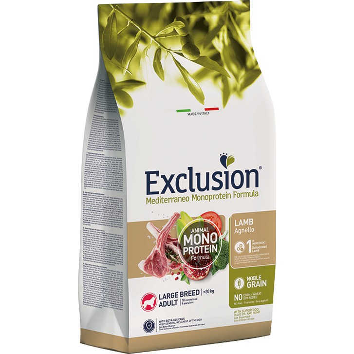 Exclusion Monoprotein Düşük Tahıllı Kuzu Etli ve Narlı Büyük Irk Yetişkin Köpek Maması 12 kg Evcil Hayvan Ürünleri Fiyatı