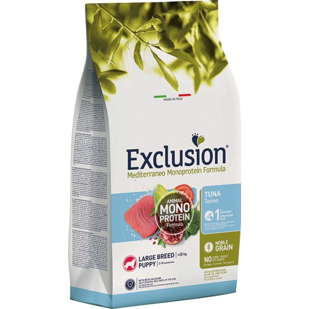 Exclusion Monoprotein Düşük Tahıllı Ton Balıklı ve Narlı Büyük Irk Yavru Köpek Maması 12 kg Evcil Hayvan Ürünleri Fiyatı