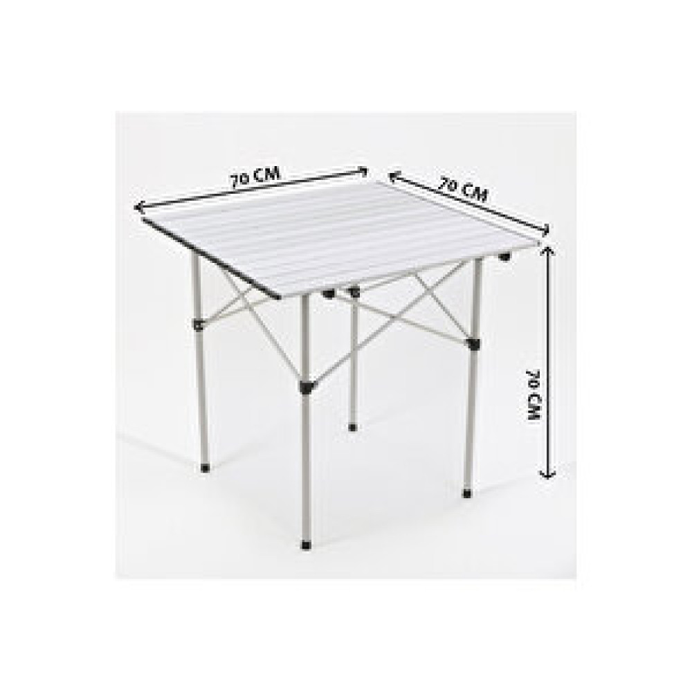 Exent 70x70 Cm Çok Hafif Alüminyum Kamp Masası, Piknik, Plaj, Bahçe, Balkon Masası-Taşıma Çantalı Bahçe Masası Fiyatı