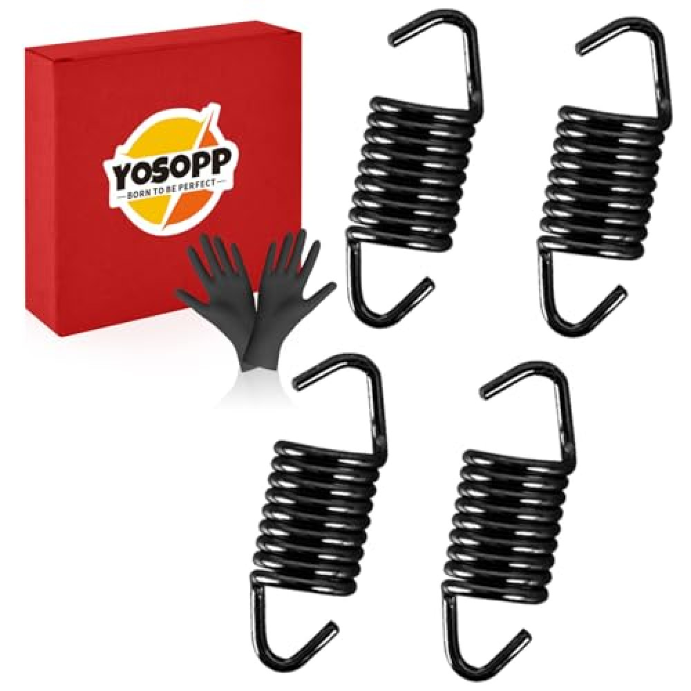 Exhaust Springs 7041789 - Replacement for Polaris Sportsman, Ranger, Scrambler, RZR ATV & UTV. Electroplated black rust-proof 4 pcs