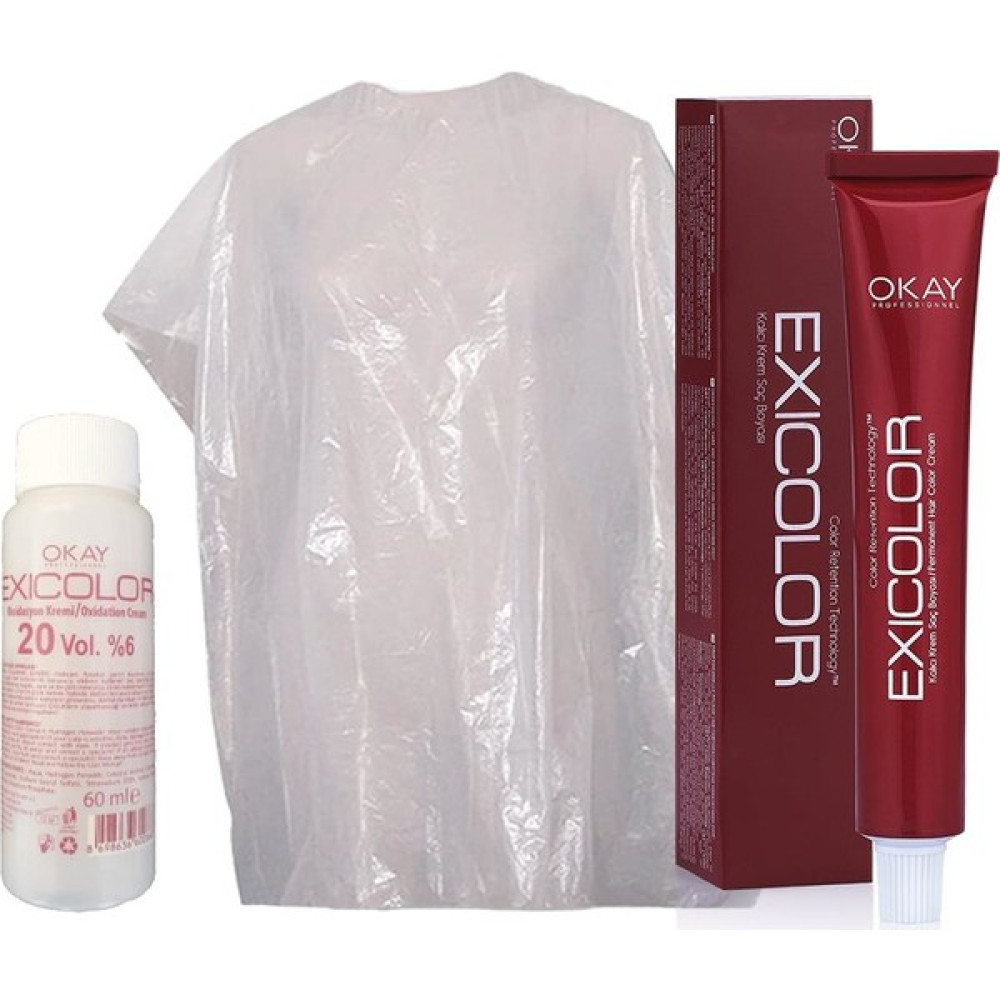 Exicolor Saç Boyası Tüp 60 ml - 0.66 Yoğun Kızıl + 20 Volüm Peroksit + Boya Naylonu - 6.75 Saç Boyası Fiyatı