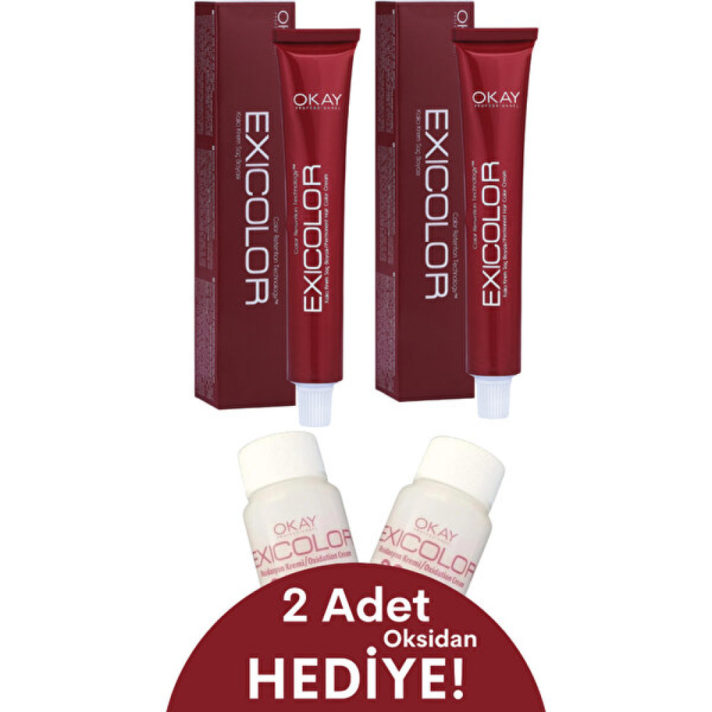 Exicolor Saç Boyası Tüp 60 ml 12.v0 Somon Moru 2 Adet (Oksidan 4'lü Set) Saç Boyası Fiyatı