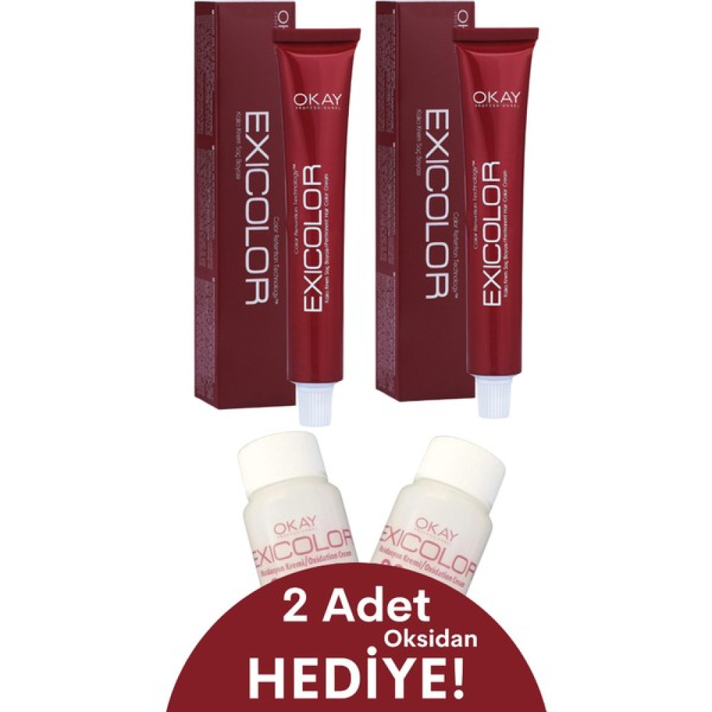 Exicolor Saç Boyası Tüp 60 ml 7.43 Bakır Dore 2 Adet (Oksidan 4'lü Set) Oto Boyaları Fiyatı