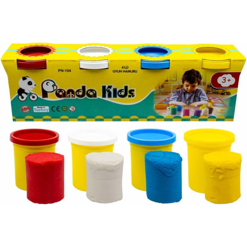 Exiz Ticaret Panda Oyun Hamuru 4 Renk - Renkli Sanatsal Malzemeler Fiyatı