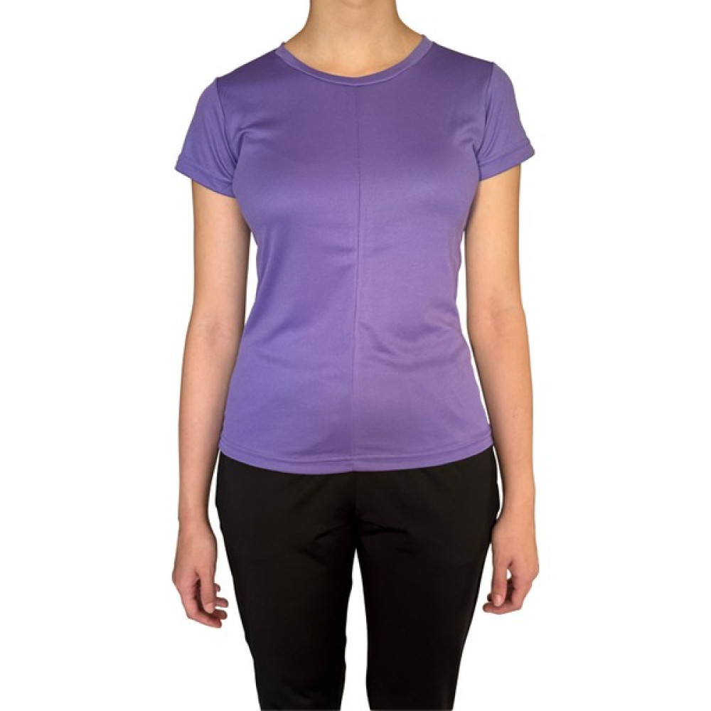 Exnex Yağmur Desen Ön Arka ve Kol Üstleri Kuplu Basic Mor Kadın T-Shirt Bayan T-shirt Fiyatı