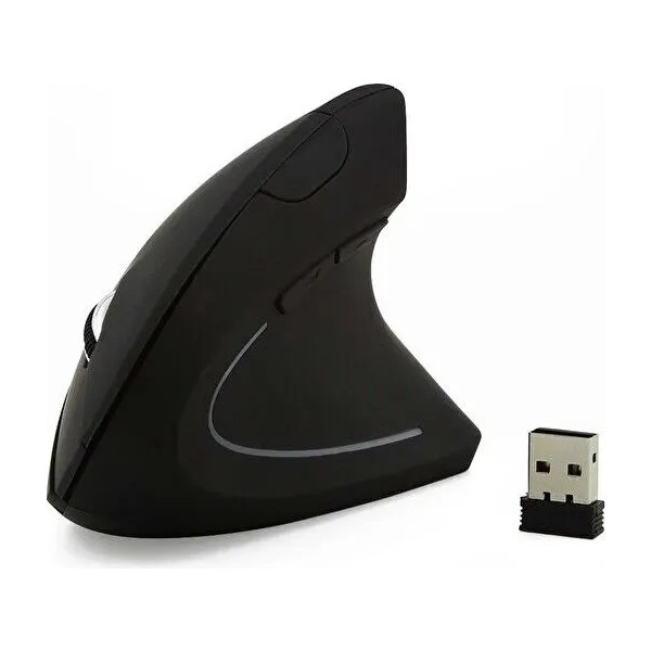Exonix Kablosuz Ergonomik Dikey Mouse 800/1200/1600 Dpi - Siyah Klavye - Mouse Fiyatı