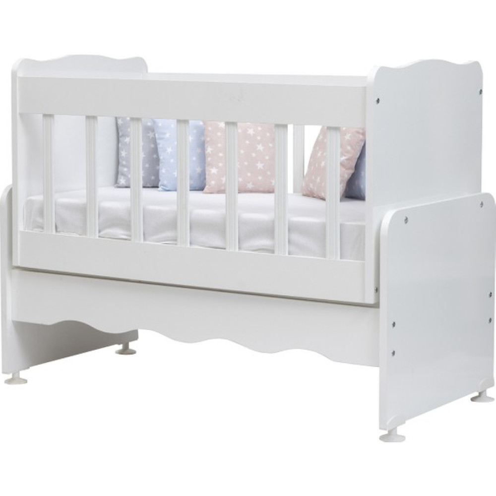 Exorbaby 520 Sallanır Ahşap Anne Yanı Beşik 50X100CM - Beyaz Beşik Fiyatı
