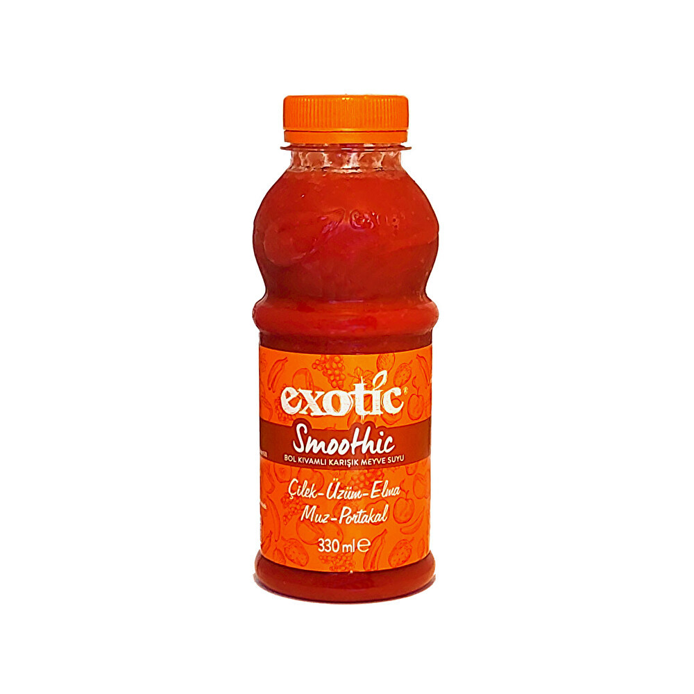 Exotic Smoothic Çilek-Üzüm-Elma-Portakal-Muz 330 ml Limonata ve Meyve suyu Fiyatı