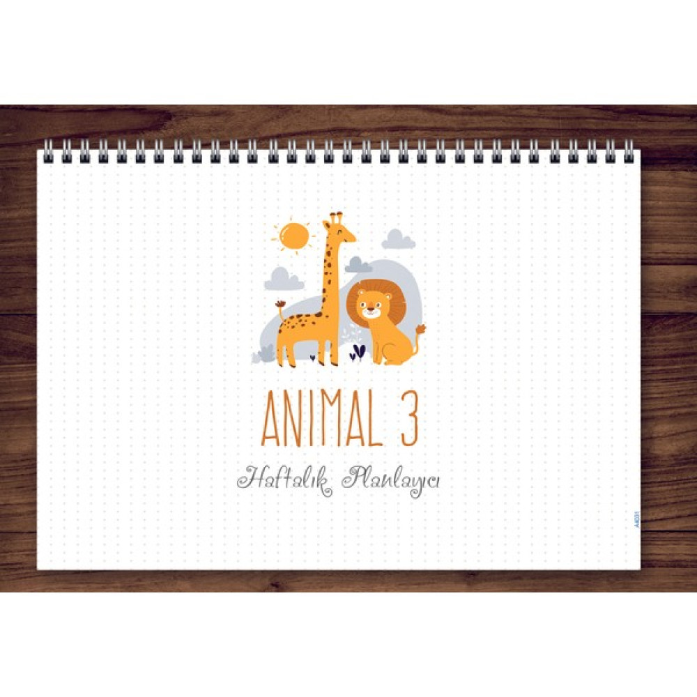 Express Planner A4 Haftalık Planlayıcı Animal 3 - Renkli - Spiralli Defter Ajanda Fiyatı