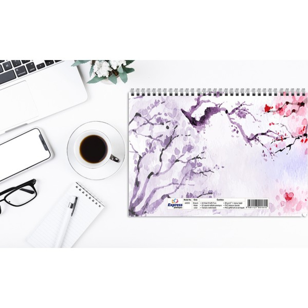 Express Planner A4 Haftalık Planlayıcı Branch Watercolor Ajanda Fiyatı
