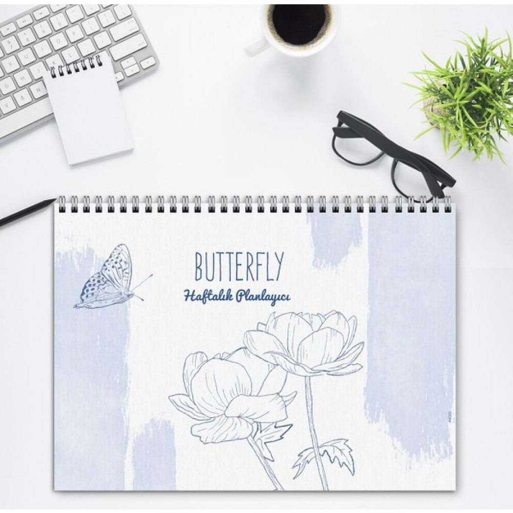 Express Planner A4 Haftalık Planlayıcı Butterfly - Renkli Ajanda Fiyatı