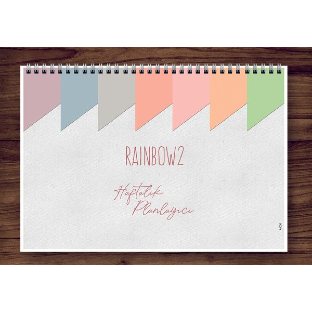 Express Planner A4 Haftalık Planlayıcı Rainbow2 - Renkli - Spiralli Defter Ajanda Fiyatı