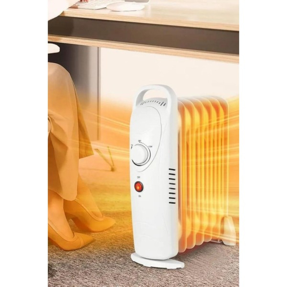 Express Reyon Mini Yağlı Radyatör Küçük Elektrikli Yağlı Petek Elektrikli Isıtıcı Dilimli Ofis Masa Altı Isıtıcı 600W 5 Dilim Radyatör Fiyatı