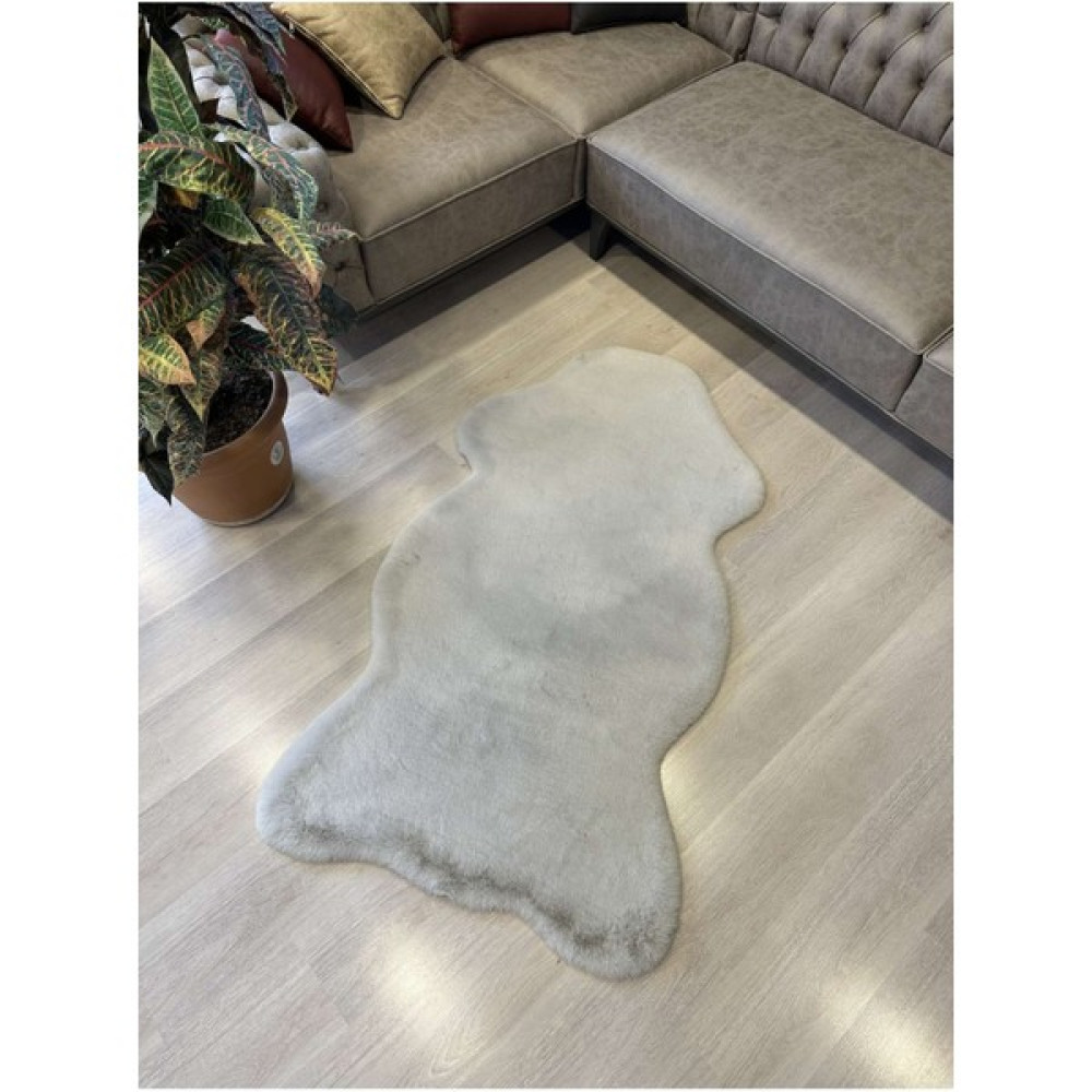 Extra Carpet Tavşan Tüyü Post Kesim Premium Kalite Tüy Dökmez Halı Gri - 80 x 100 cm Salon Halısı Fiyatı