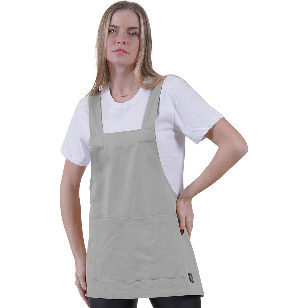 Exve Exclusive Gri Çift Cepli Basic Çok Amaçlı Önlük Apron Şef Barista Ressam Işçi Mutfak Önlüğü - Standart Mutfak Önlüğü Fiyatı