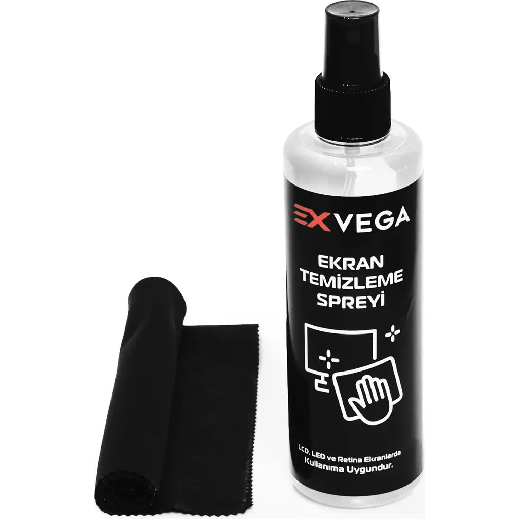 Exvega Ekran Temizleme Seti 250 ml Mikrofiber Bezi ile Yağ ve Kir Temizleme Deterjan ve Temizlik Ürünleri Fiyatı