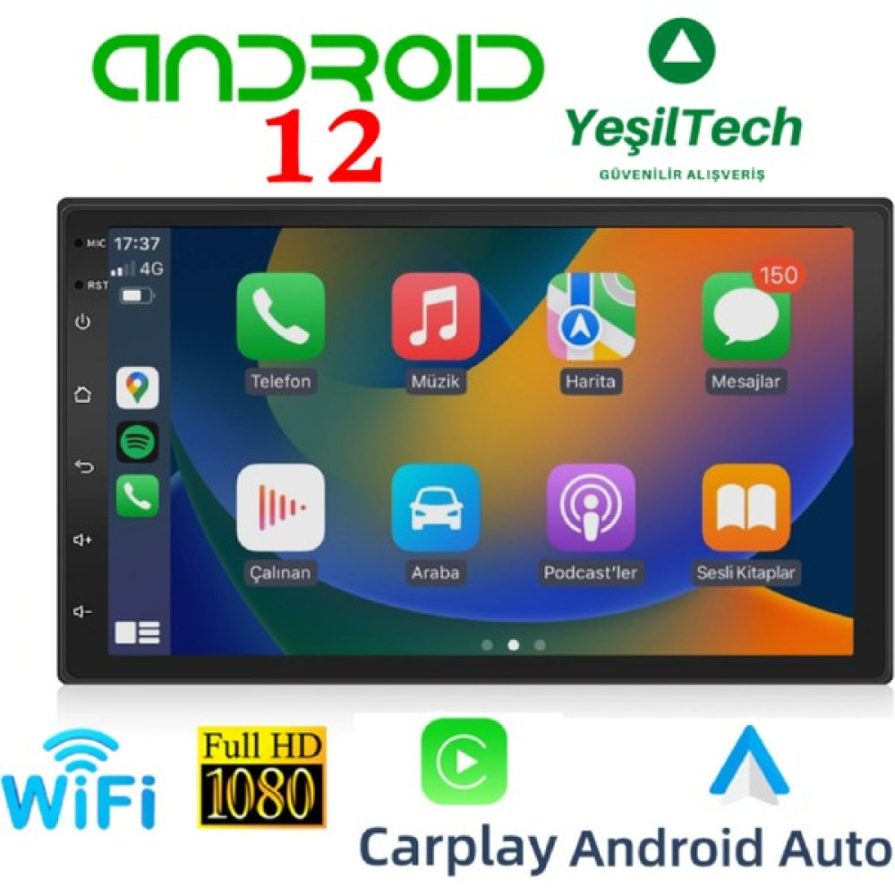 EXVOL EXW-X100 Android 12 Multimedya 2/32GB Double Teyp+Park Kamerası Hediye 7inch HD IPS Oto Görüntü Sistemleri Fiyatı