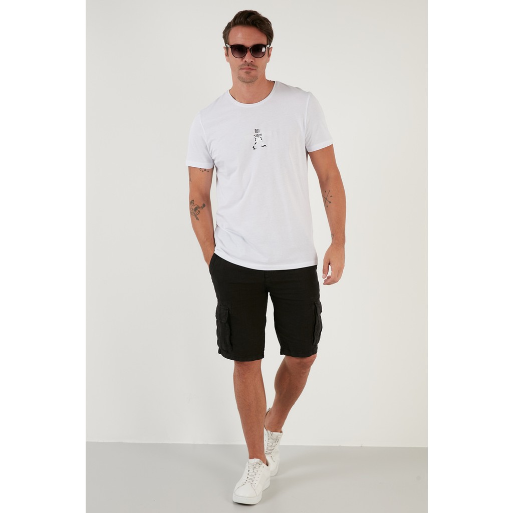 Exxe Belden Bağlamalı Cepli Regular Fit % 100 Keten Short Erkek Short 630JURIŞORT Giyim & İç Giyim Fiyatı