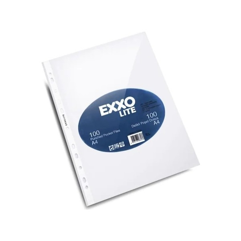 Exxo Lite Eko. A4 Delikli Poşet Dosya 100 Lü Paket Dosya Fiyatı