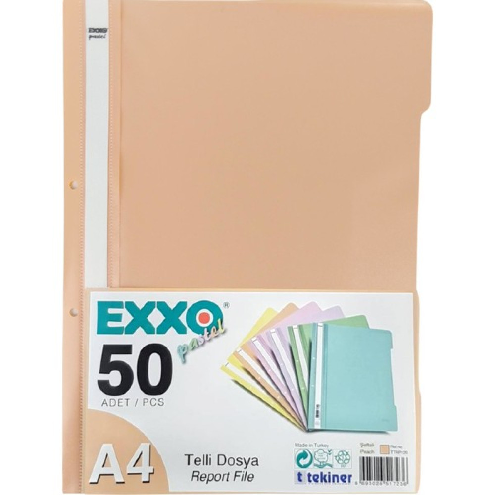 Exxo Pastel Telli Dosya 50'li Şeftali Dosya Fiyatı