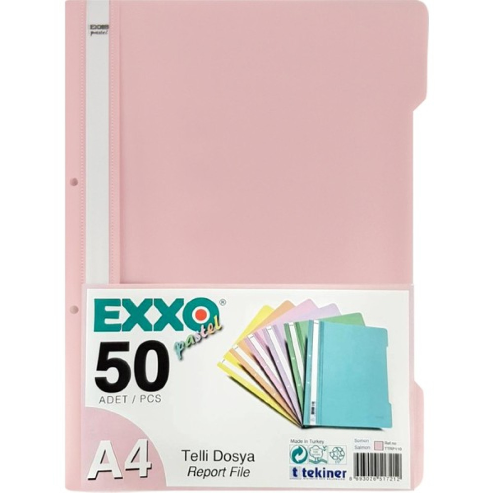Exxo Pastel Telli Dosya 50'li Somon Dosya Fiyatı