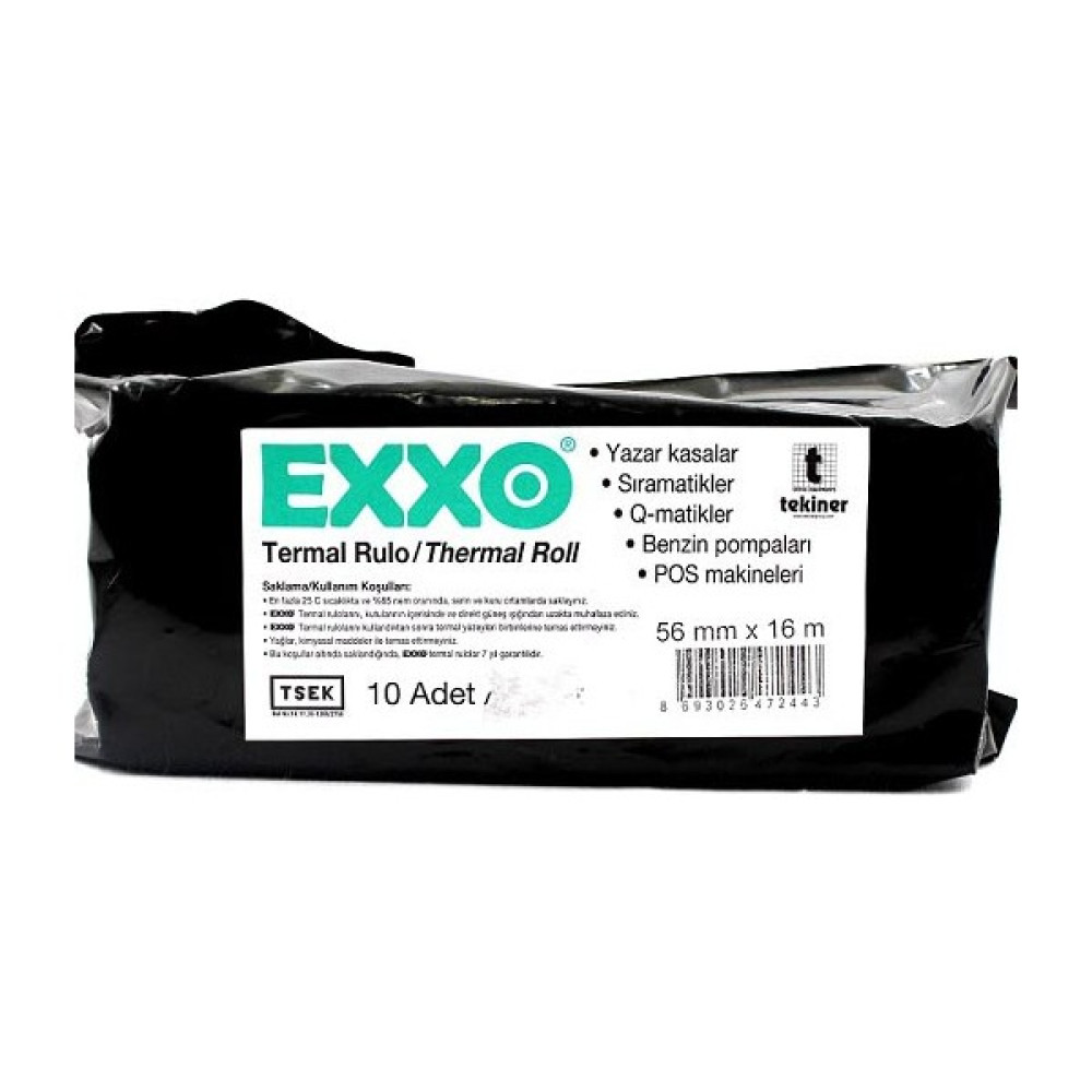 Exxo Termal Rulo 56 mm x 16 m. 10'lu paket Barkod Okuyucular Fiyatı