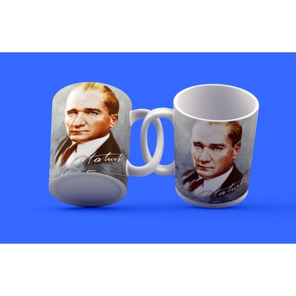 Ey Dijital Atatürk Tasarımı Çay Kahve Kupası - 250 ml - 1 Adet - Beyaz Oto Boyaları Fiyatı